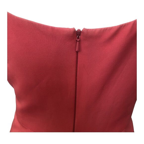 Rare Priscilla of Boston sz 14 Salmon Pink Cocktail Party Ruffle Dress Cotton - Picture 8 of 14